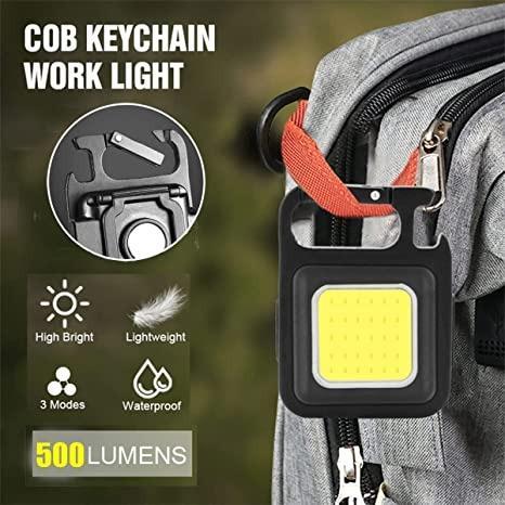 Mini LED COB Flashlight Keychain Light