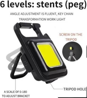 Mini LED COB Flashlight Keychain Light