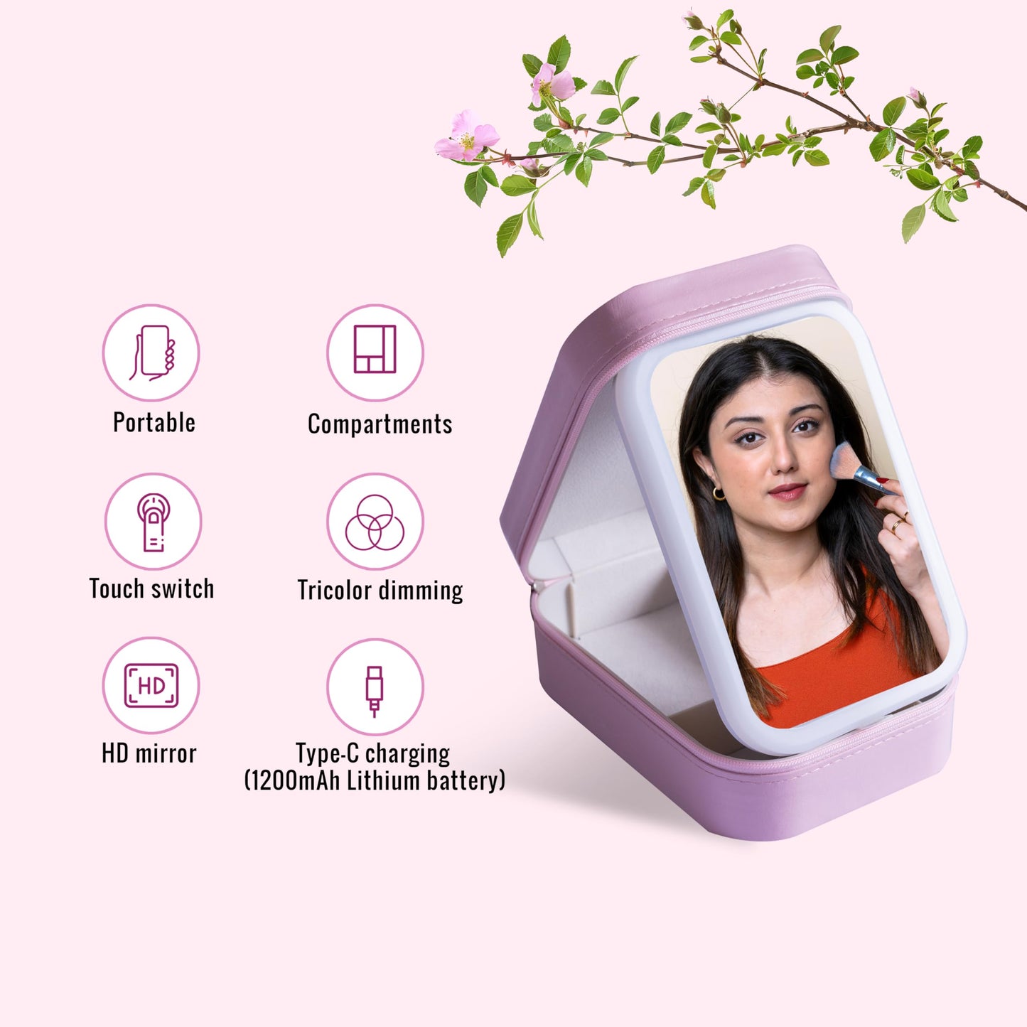 LED Makeup Box with Smart Mirror