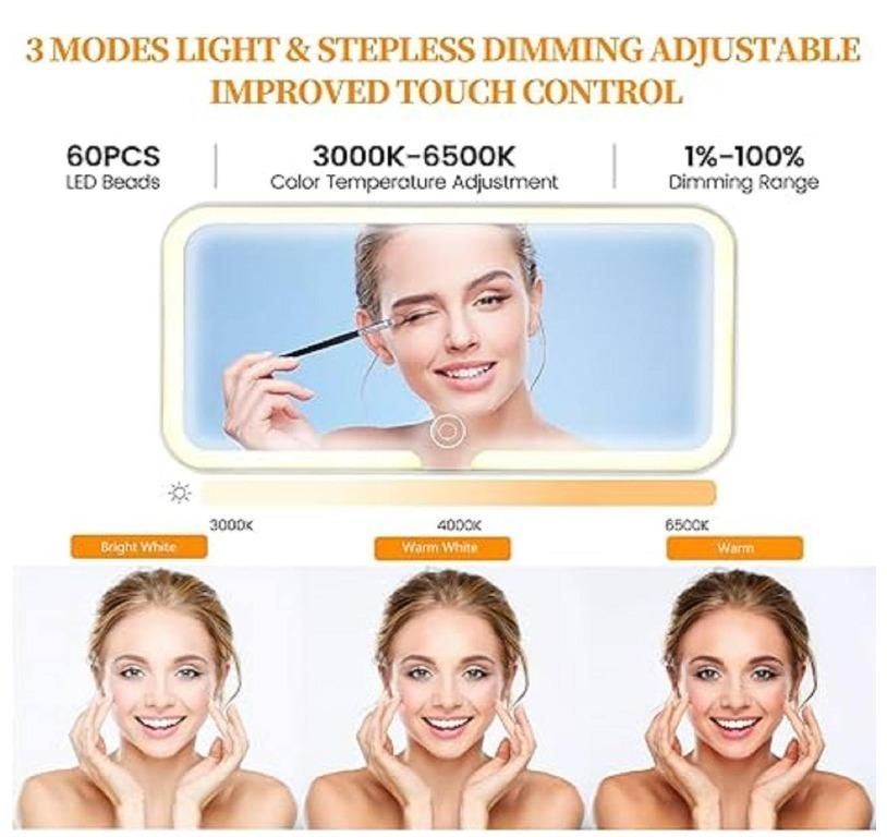 Rechargeable Mirror with LED Lights
