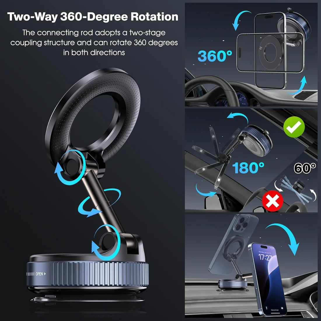 Vacuum Suction Magnetic Bracket