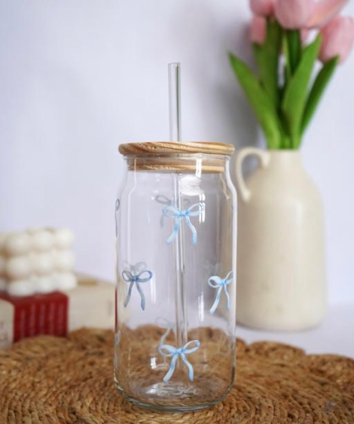 Pookie Bow Glass Tumbler