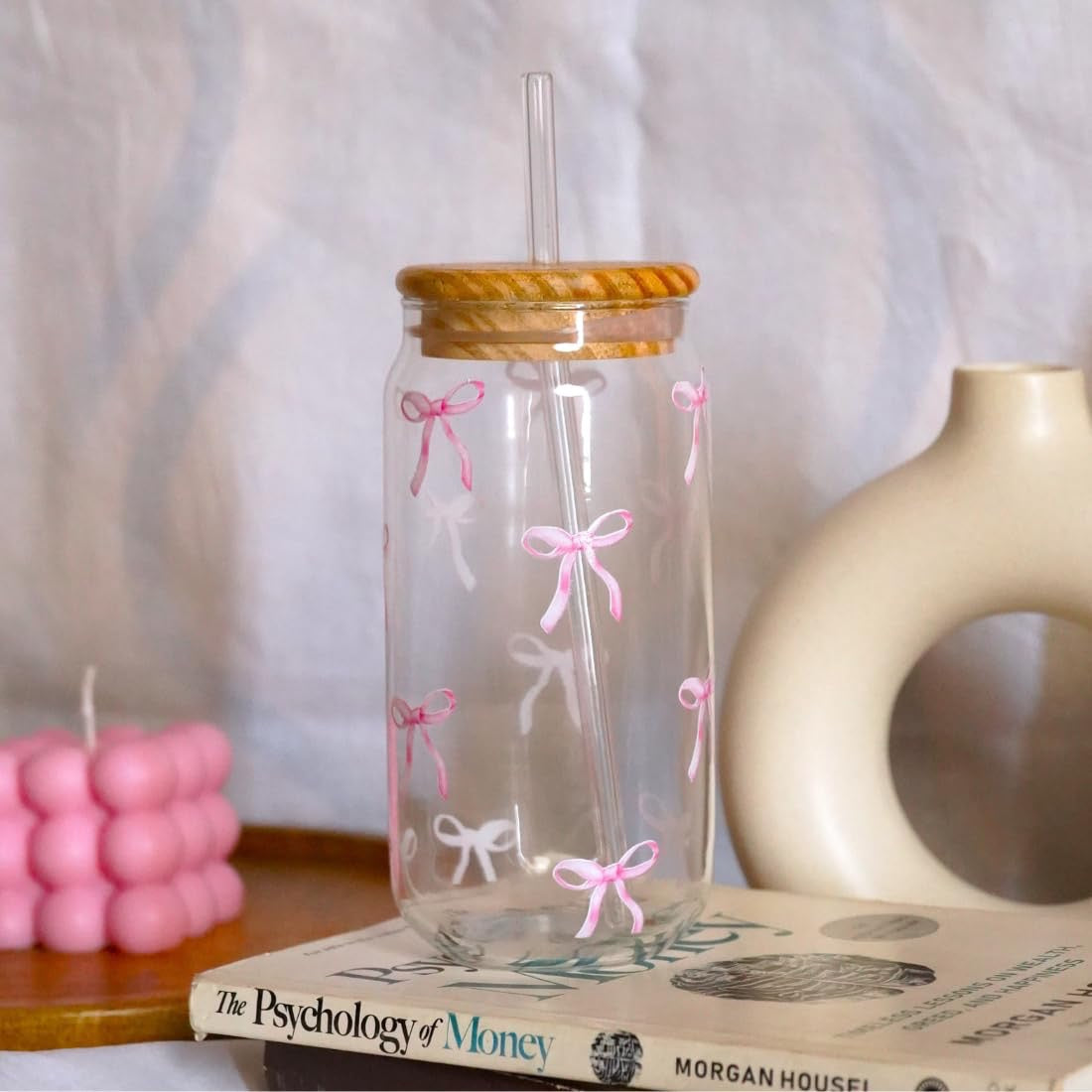 Pookie Bow Glass Tumbler