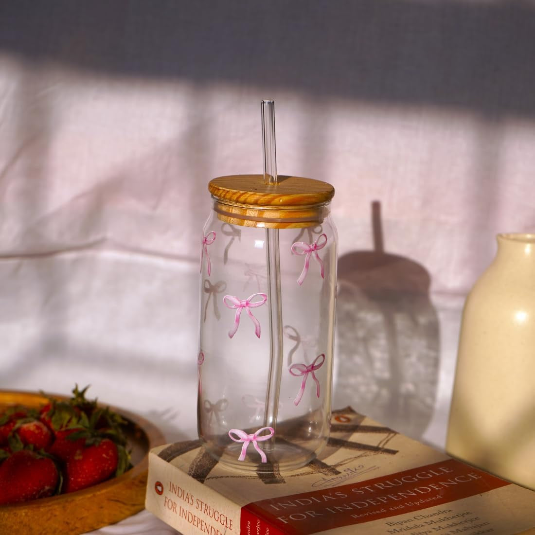 Pookie Bow Glass Tumbler