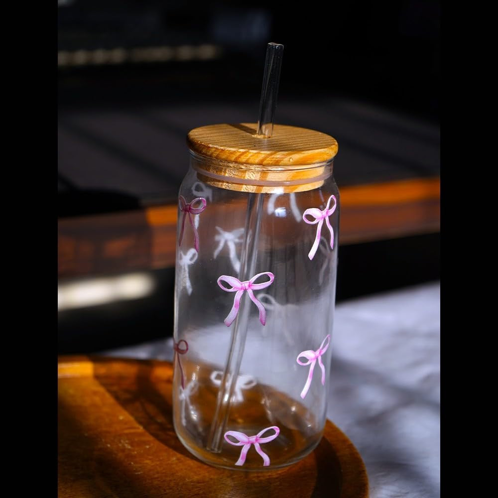 Pookie Bow Glass Tumbler