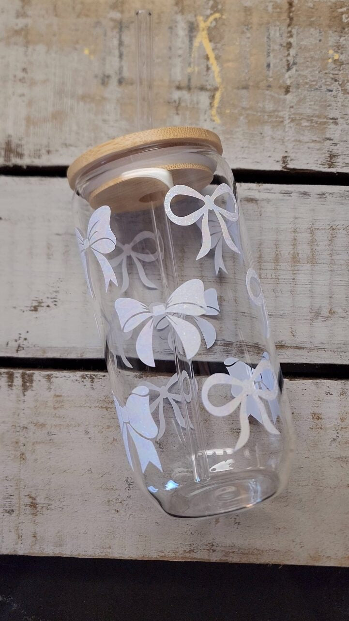 Pookie Bow Glass Tumbler