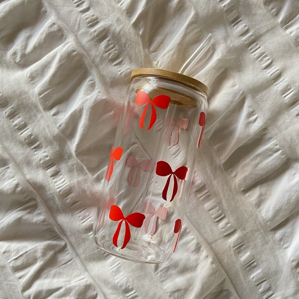 Pookie Bow Glass Tumbler